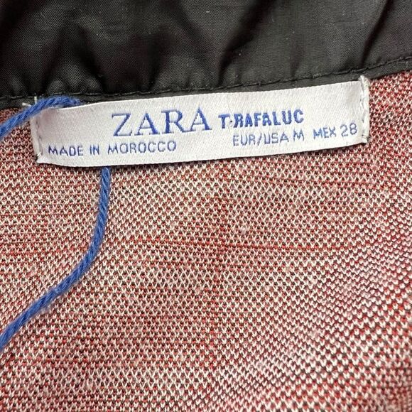 Zara Trafaluc Plaid Lightweight Crop Zip Jacket Medium M Women’s Positive Rules - Picture 12 of 12